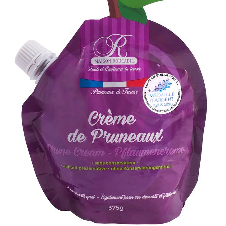 Prune cream - resealable pouch 375g for wholesale by Maison Roucadil