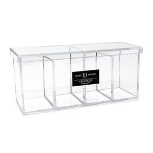 Isaac Jacobs Clear Acrylic 3-Drawer Stackable Jewelry Organizer