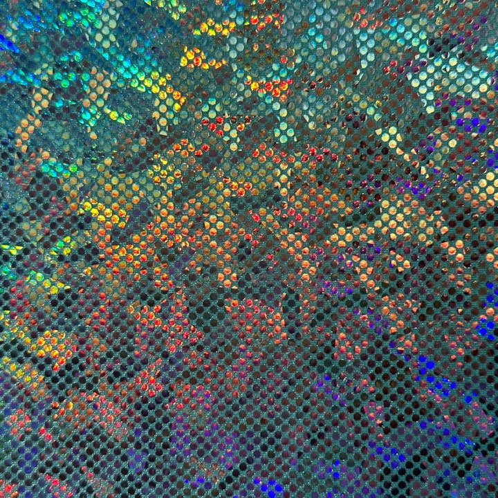 Spandex palace – wholesale Tygrulle – Nylon Spandex tyg med splittrat glas hologramdesign - Lyft din stil med modern stil | Spandex Palace