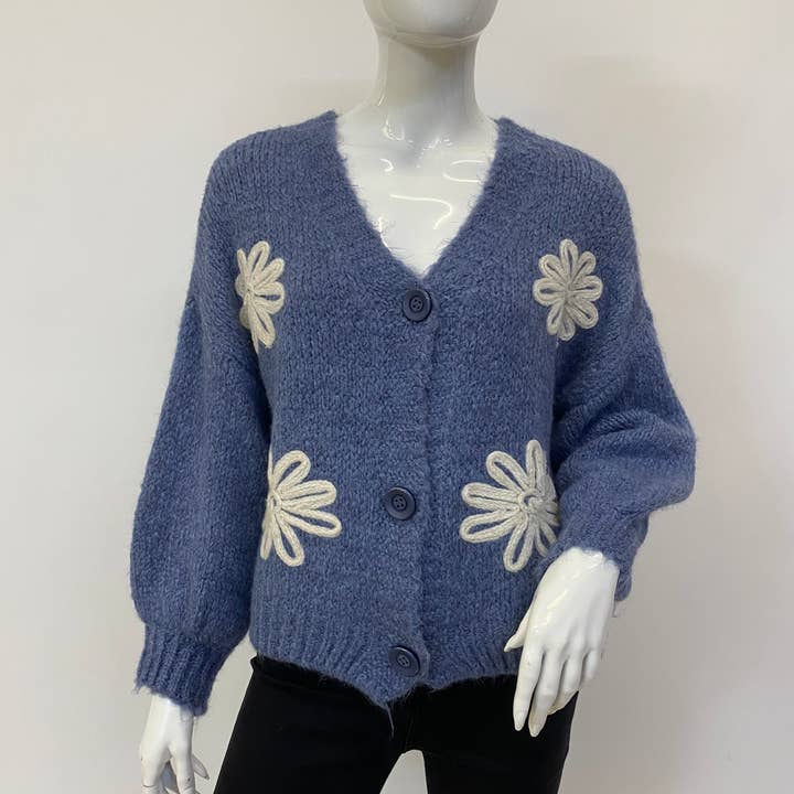 ORNELLA PARIS – wholesale Cardigan – Women’s – LEL-G30779 embroidered cardigan