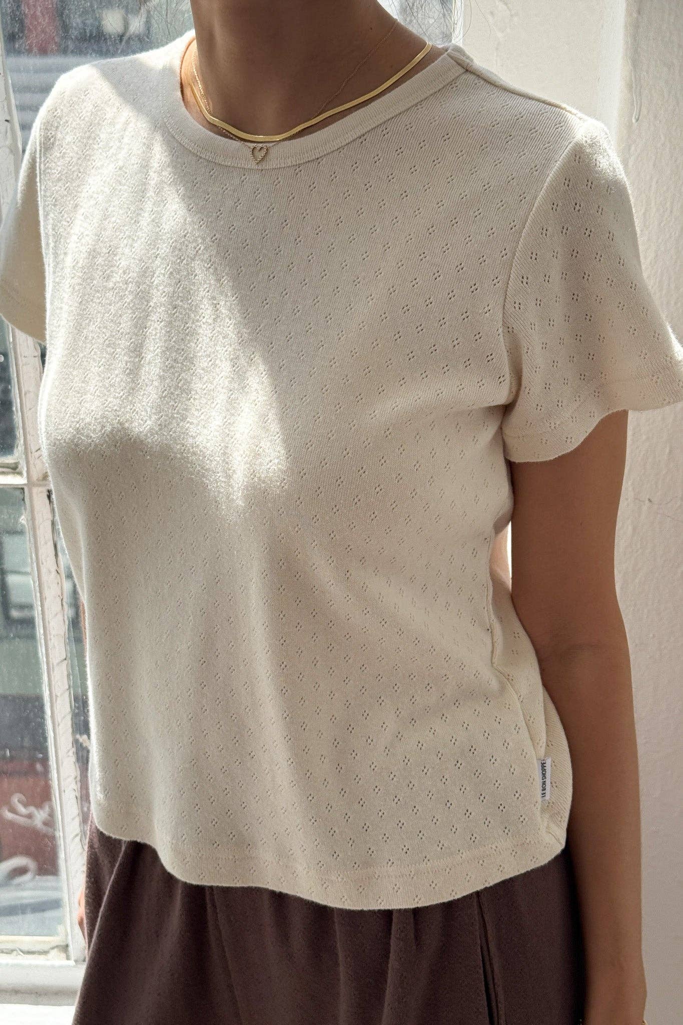 Le Bon Shoppe - Wholesale Knit Top - Women's - Pointelle Babe Tee (2S-2M-1L)25