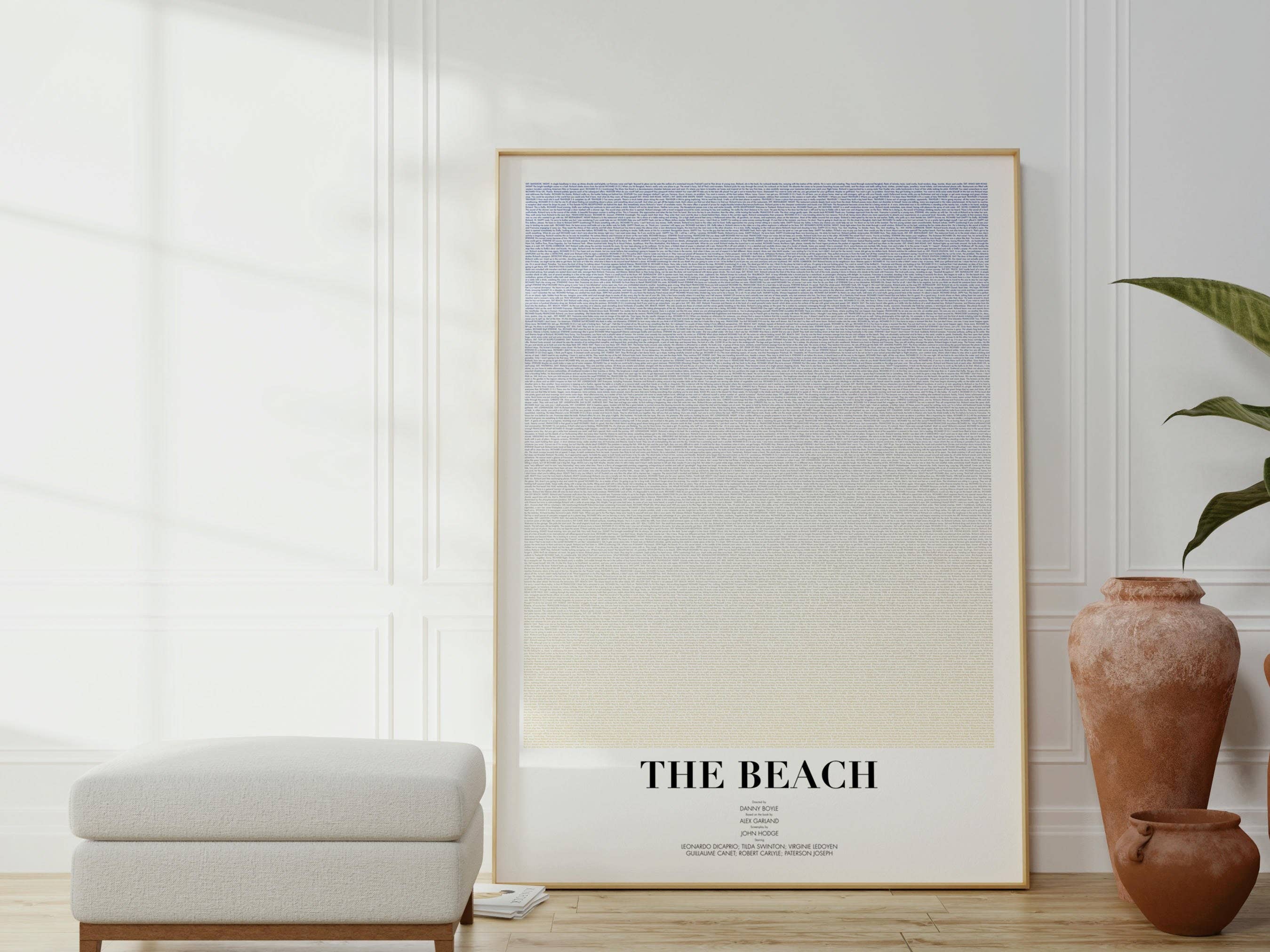 Fade Out Prints – Impressão artística por atacado – Pôster do Roteiro do Filme The Beach, Arte do Roteiro4