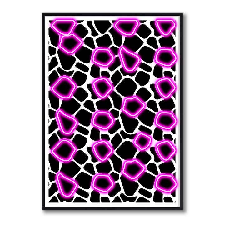 Neongiraffe mit Tiermotiv auf Batterie für den Großhandel von Woooow Arte