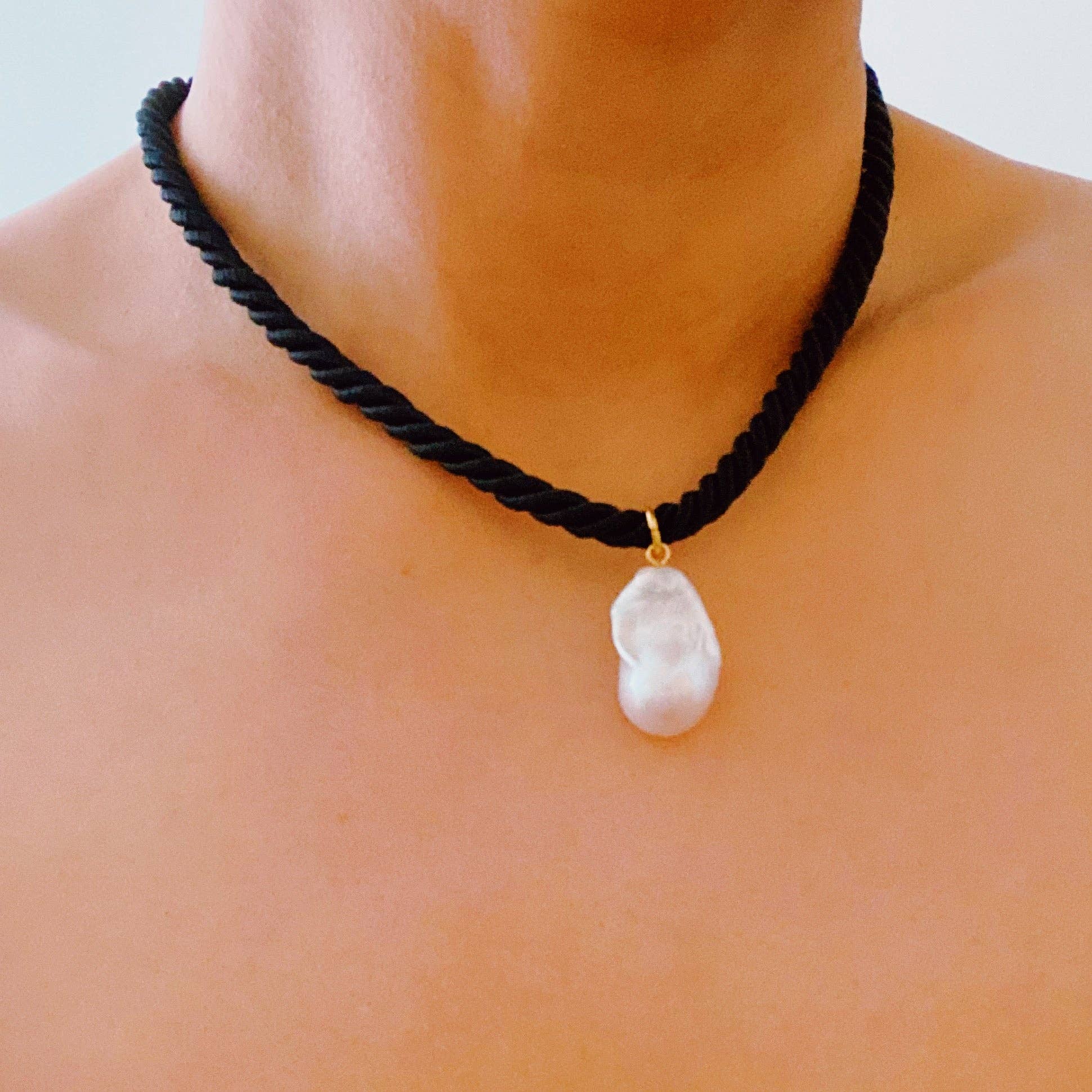 Ellison+Young - Wholesale Beaded/Pearl Necklace - Satin Rope Baroque Pearl Necklace5