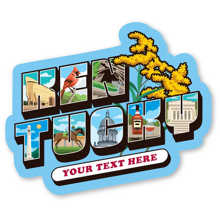 Desk Ornament - Kentucky Block Letters for wholesale by Morris Magnets