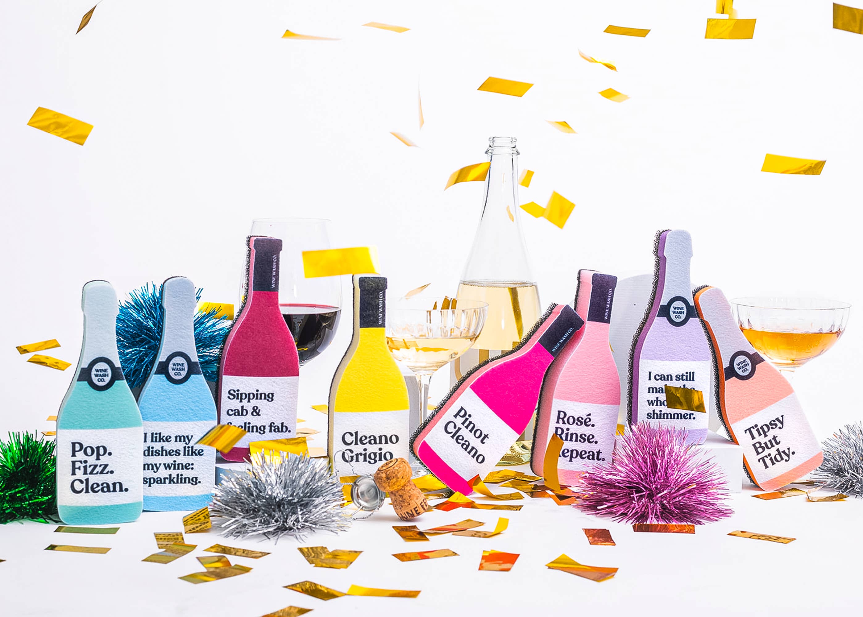 Wine Wash Co. - Wholesale Cleaning Sponge - Scrubbly™ Kitchen Sponge: Rosé Rinse Repeat8