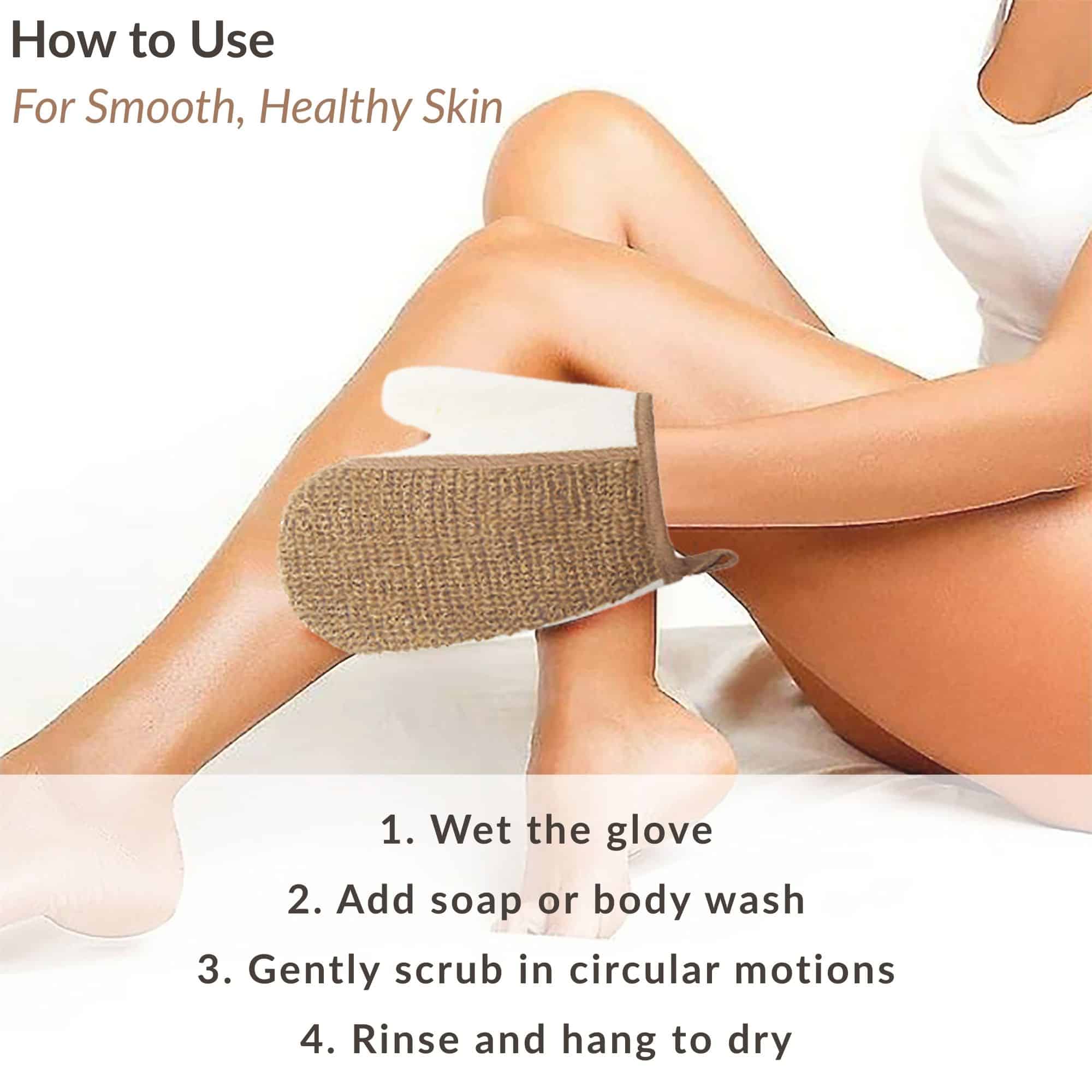 Evideco French Home Goods - Wholesale Exfoliating Gloves/Mitts - Body Scrubber Glove - Dual-Sided Exfoliating Mitt12