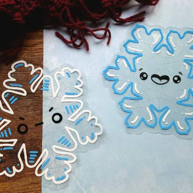 Attrape-soleil flocon de neige Kawaii, décoration de fenêtre, décoration d'hiver pour la vente par Cozy Bee Creates