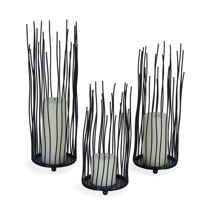 Danya B - Wholesale Candle Holder - Willow Iron Candleholder 3-piece Set