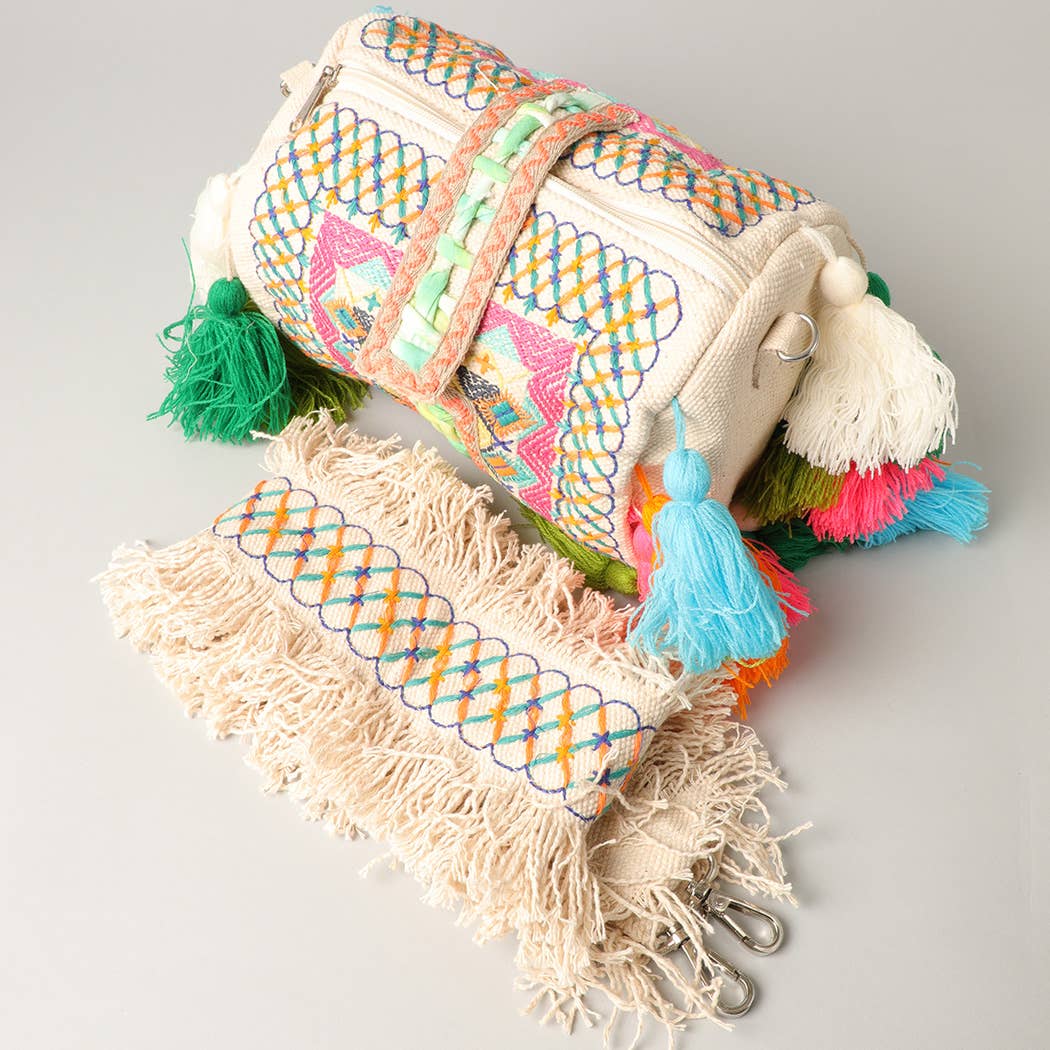 Fashion City - Wholesale Crossbody Bag - Women's - Embellished Cross Body Bag with Tassels7