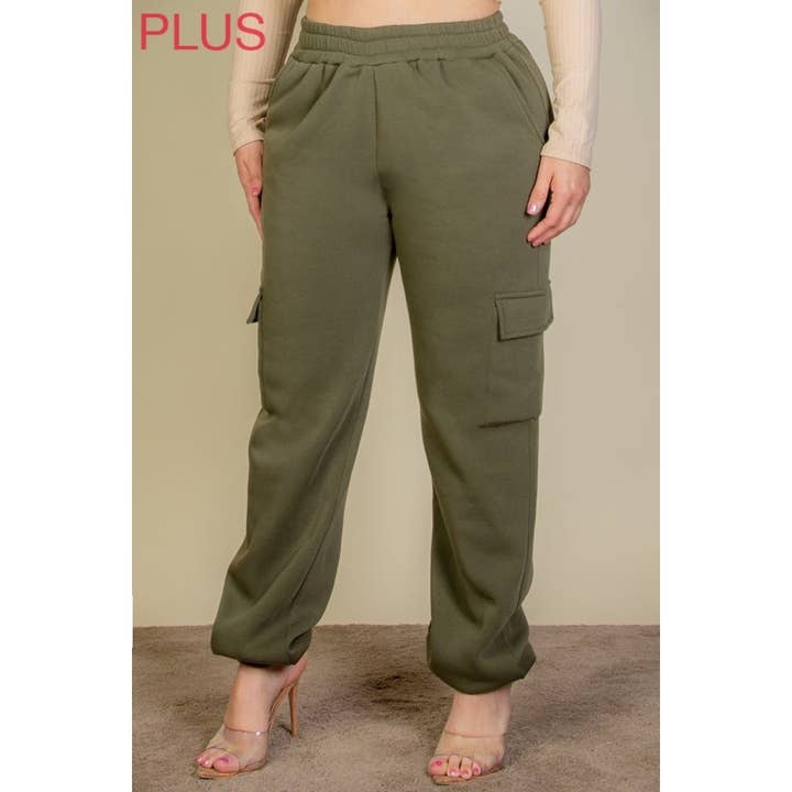 PLUS Cargo Jogger Sweatpants for wholesale by Timeless