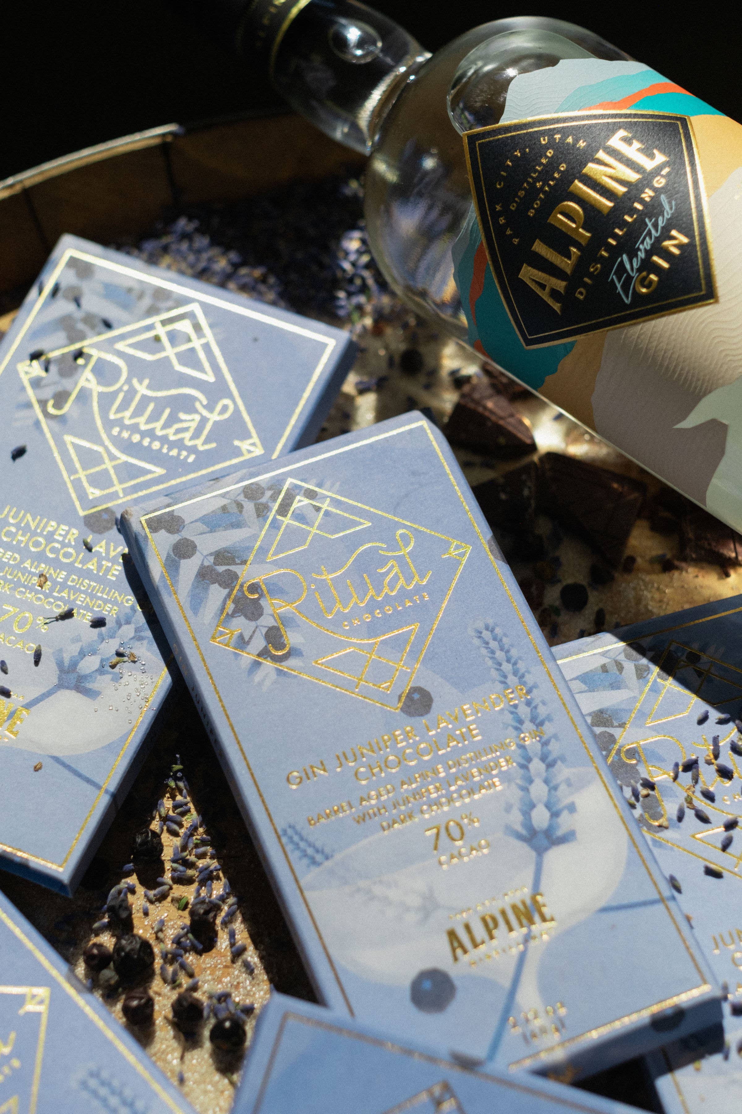 Ritual Chocolate - Wholesale Chocolate Bar - Gin Juniper Lavender  3