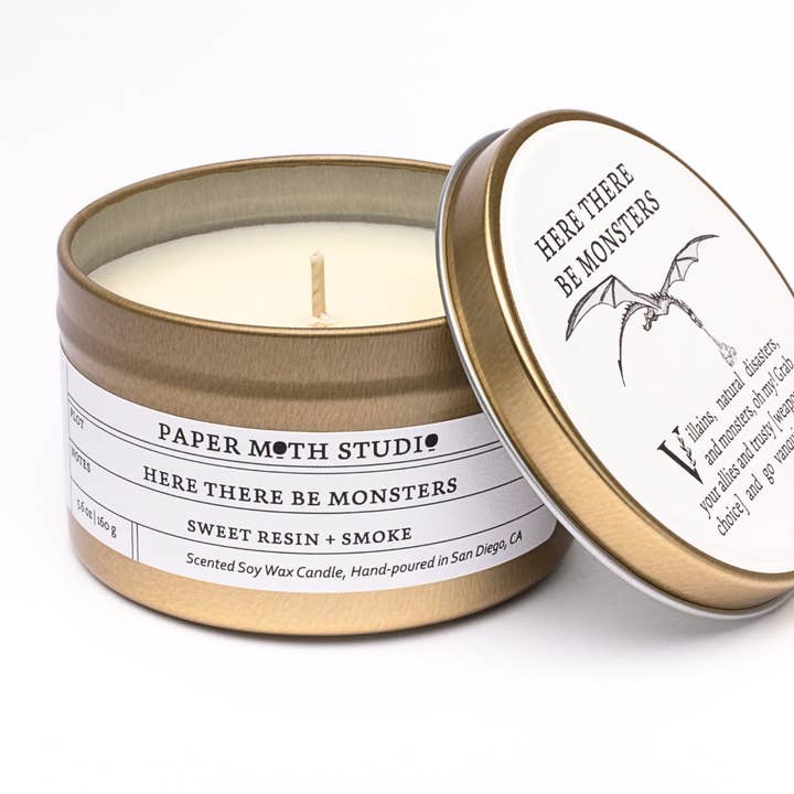 Paper Moth Studio - Wholesale Travel Candles - Here There Be Monsters0