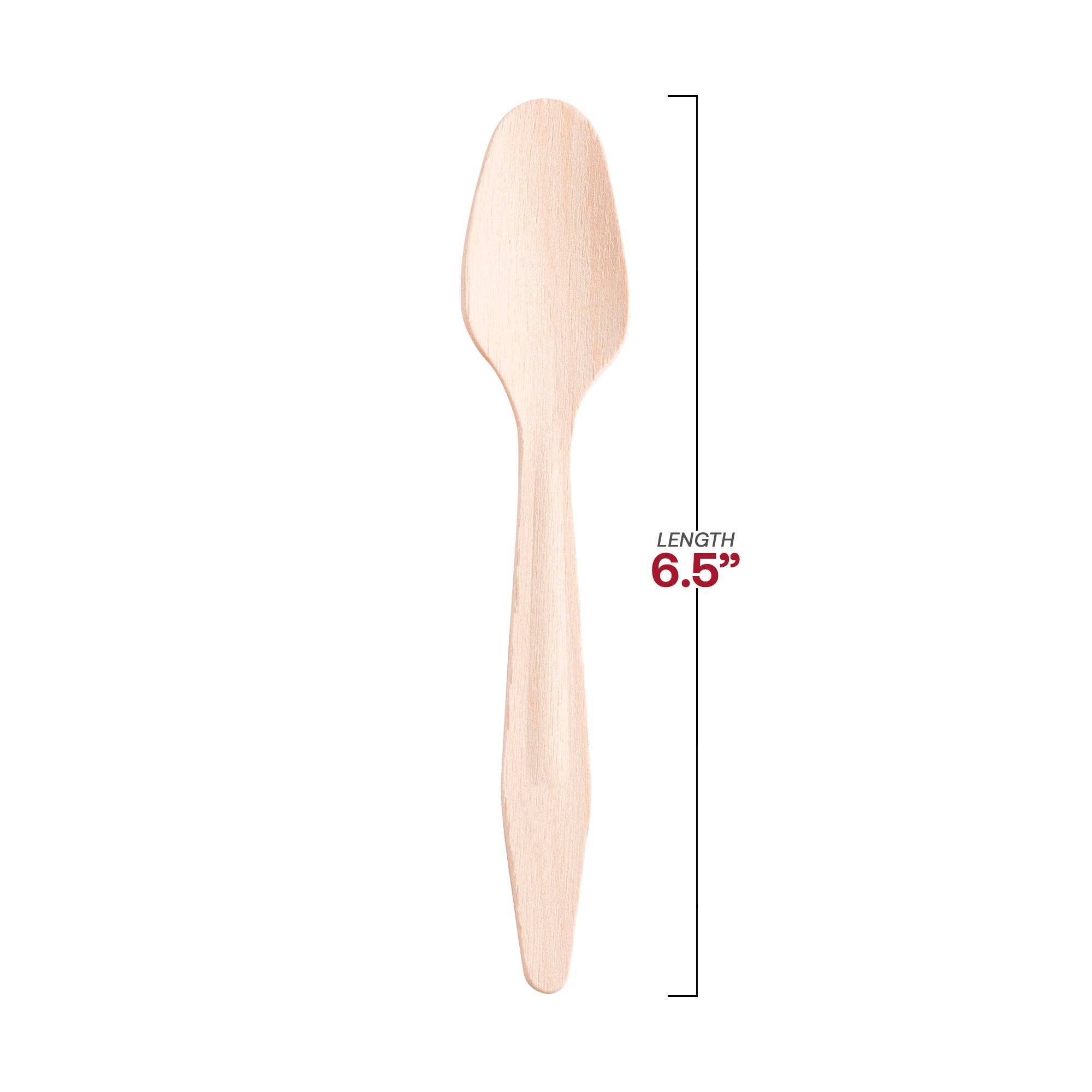 Smarty had a Party - Wholesale Disposable Tableware Pack - Natural Birch Eco Friendly Disposable Dinner Spoons - 25 pcs2