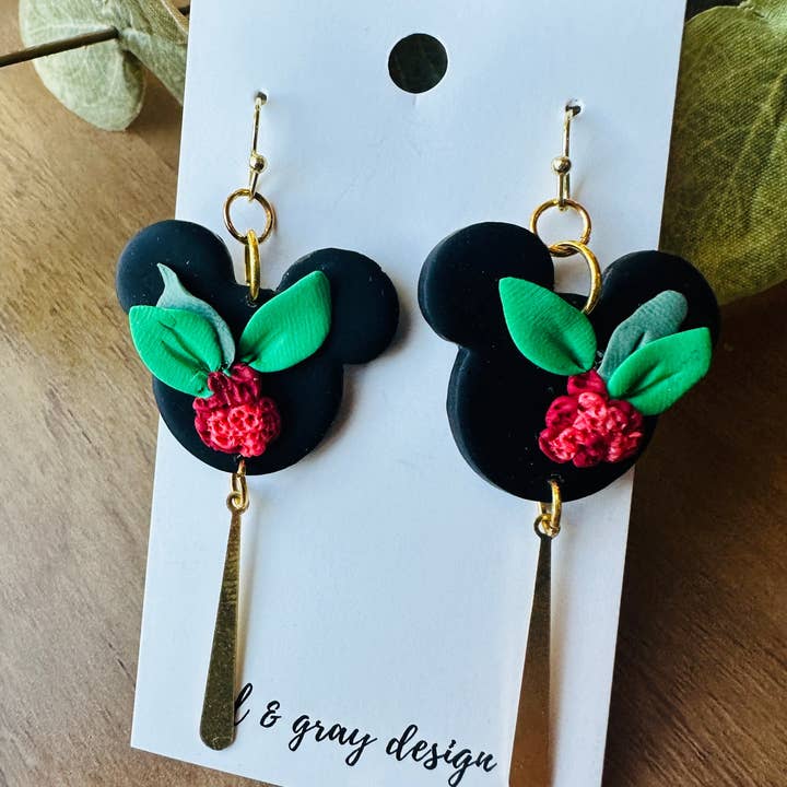 El & Gray Design - Wholesale Dangle Earrings - Theme Park Mouse Earrings (Multiple Styles Available! Click Through)4