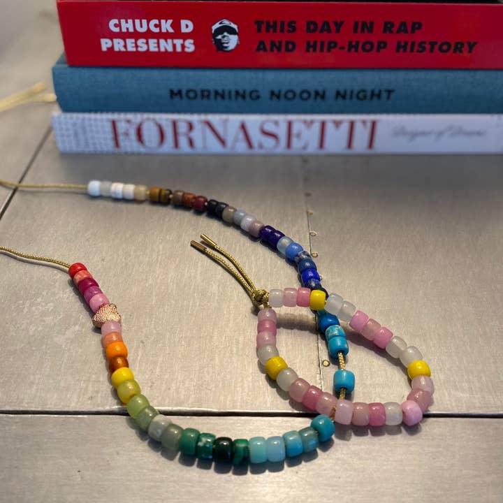 Colar Rainbow Slide Pedra Natural por atacado de LB Beadz