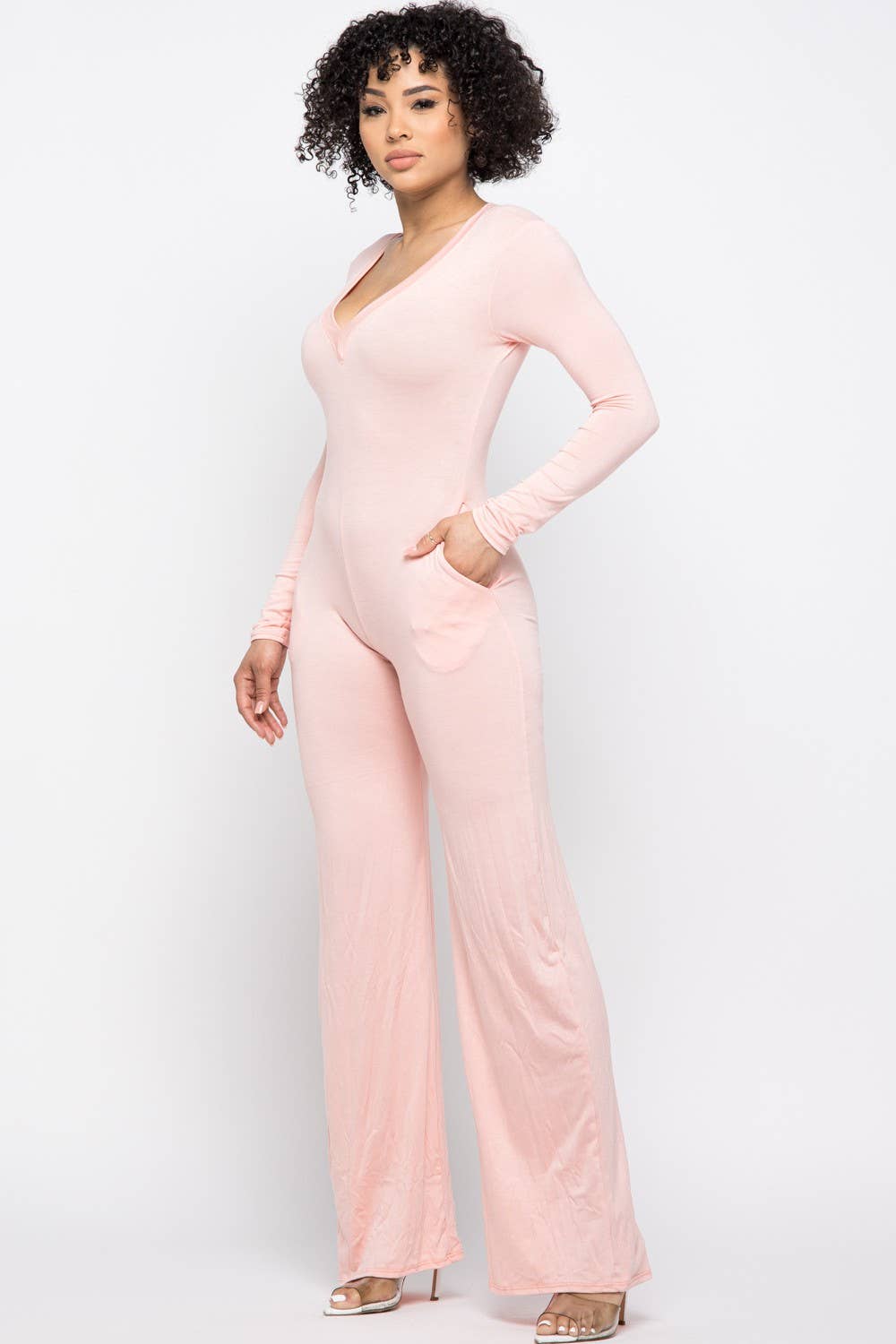 Boswell - Wholesale Jumpsuit - Women's - Bellbottom Jumpsuit With Side Pockets10