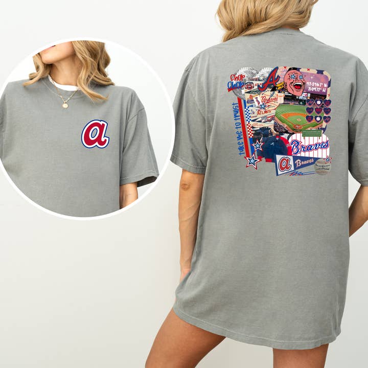 Collage Arrière des Braves d'Atlanta pour la vente par Simply You Customs