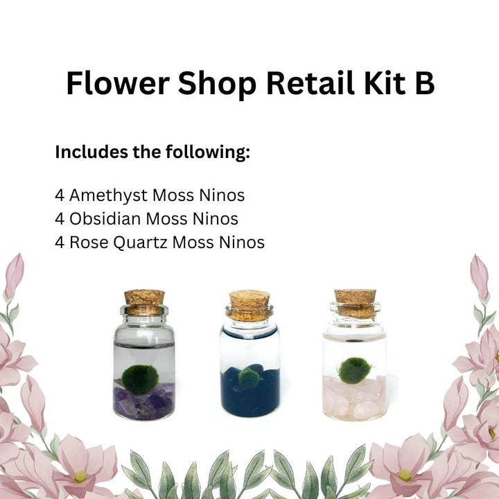 Moss Amigos | Moss Ball Terrariums - Wholesale Live Plant - Flower Shop Retail Kit B