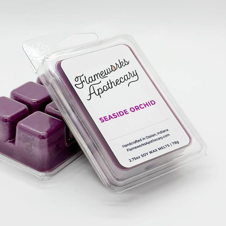 Seaside Orchid 2.75 oz Wax Melts for wholesale by Flameworks Apothecary