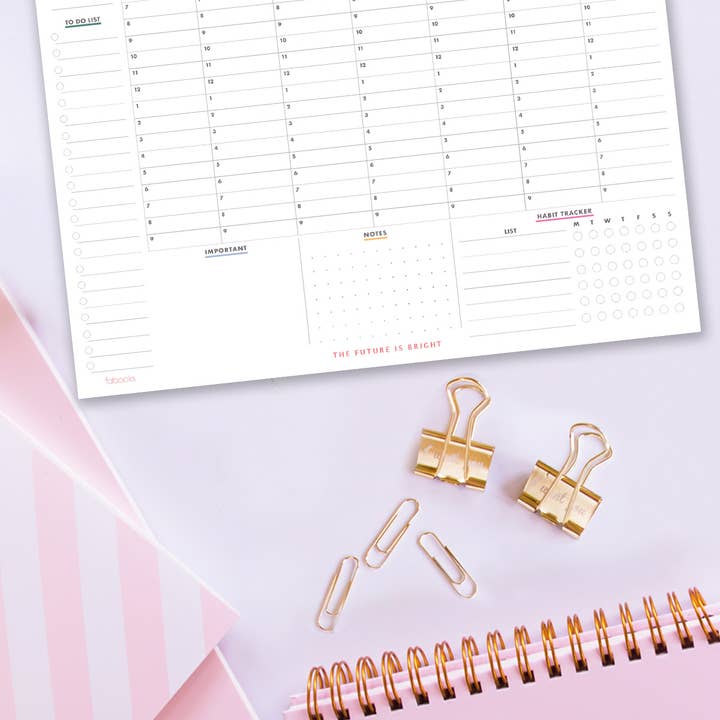 fabooks - Wholesale Planner - The Future is Bright Weekly Planner, Habit Tracker - A41