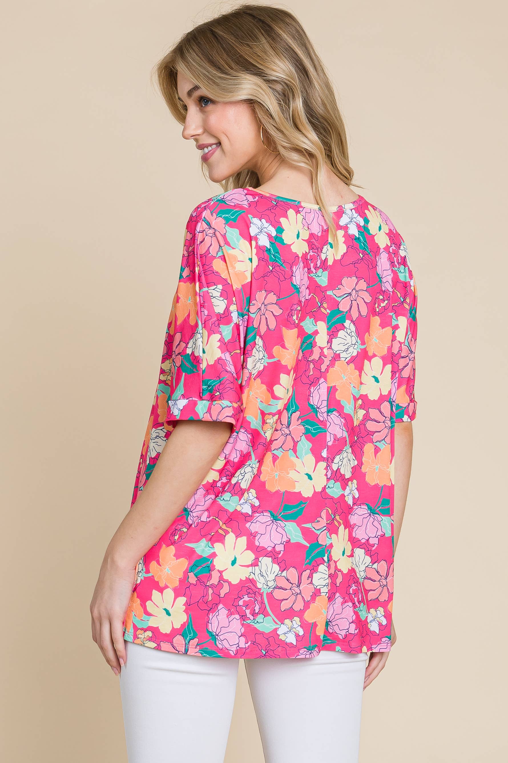 BOMBOM - Wholesale Tunic - Women's - TA2108 RELAXED V-NECK TUNIC8