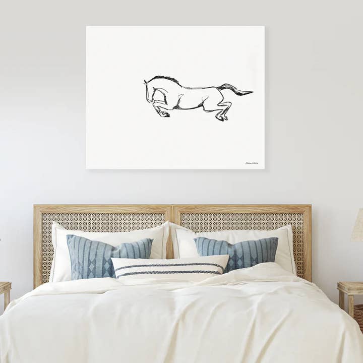 Bettina Norton Artwork - Venta al por mayor Ilustración - Lienzo impreso para decoración ecuestre del hogar, listo para colgar