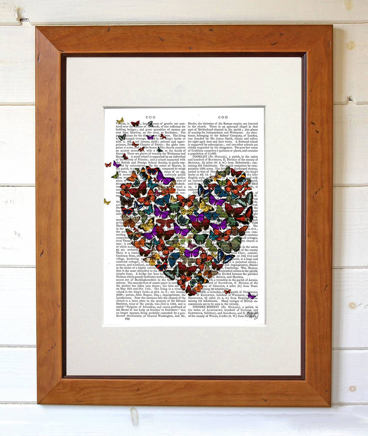 FabFunky Ltd - Wholesale Art Print - Butterfly Heart, Valentine Book Print Art Print Wall Art2