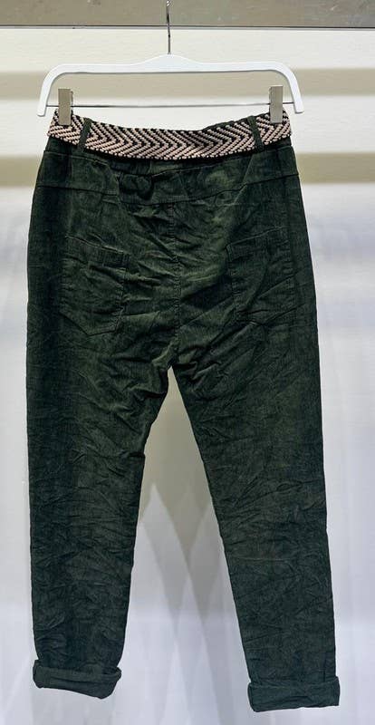 VENTI6 - Wholesale Lounge Sweatpants/Joggers - Women's - CORDUROY CRINKLE JOGGERS WITH BELT (20996-CORDUROY)7