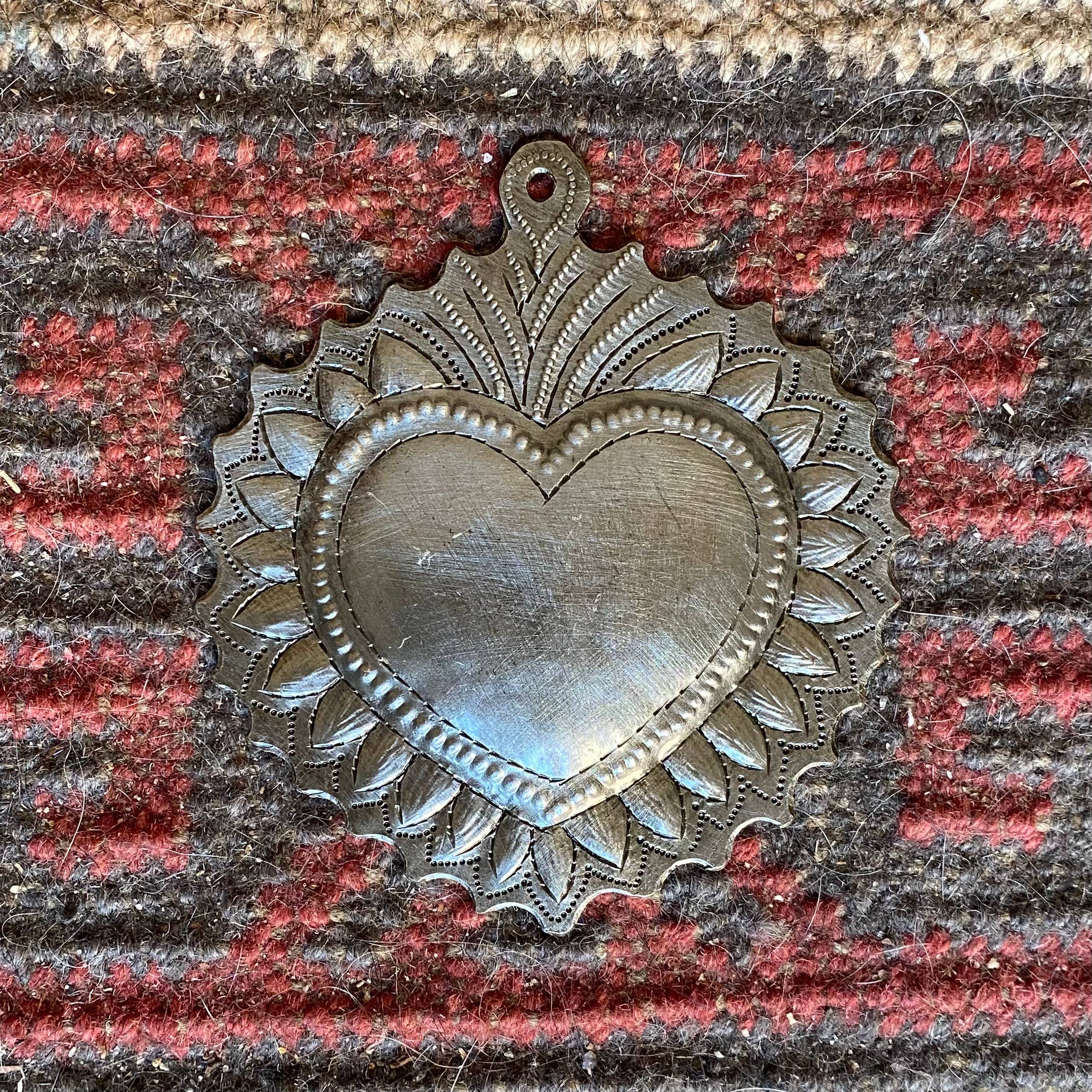 Haiti Fair Trade~ It's Cactus - Wholesale Wall Accent - Sacred Heart, Wall Decor,Handmade Metal Haiti 4.25" x 4.5"3