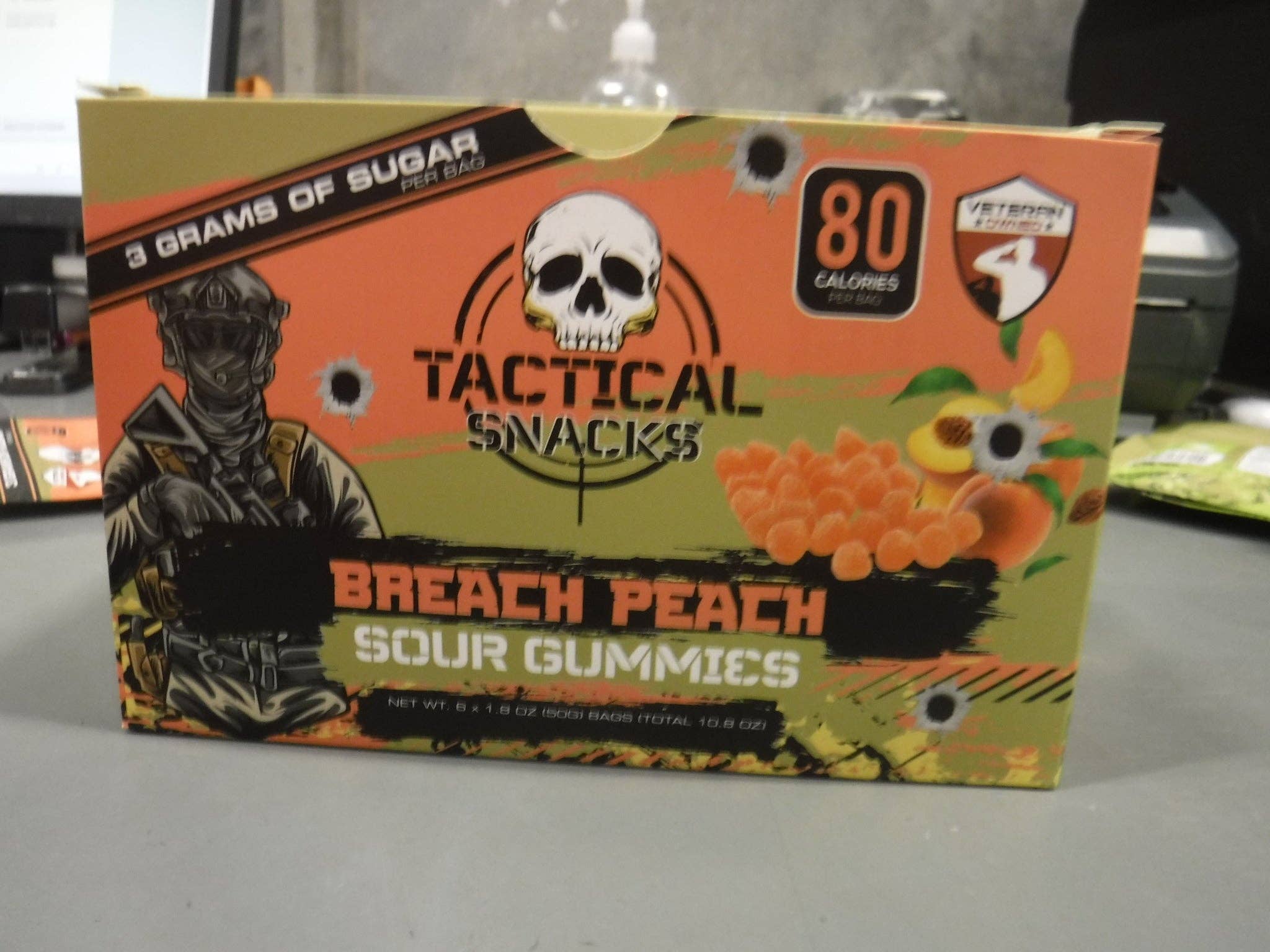 Tactical Snacks – wholesale Gelégodis – Taktiska Snacks Breach Peach Gummigodis2