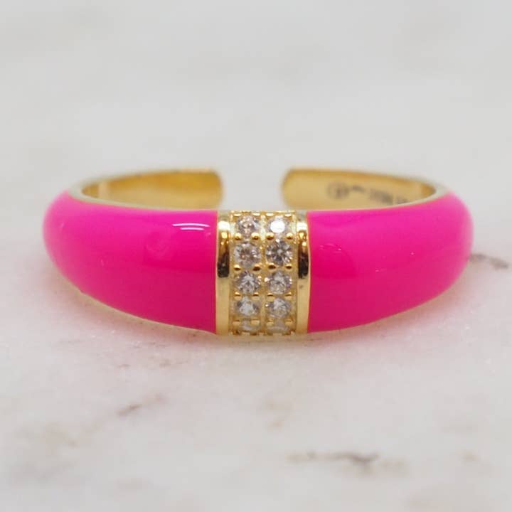 Popiglam fuchsia - Ring i sølv 925 NR944F for engroshandel hos NIIKI PARIS