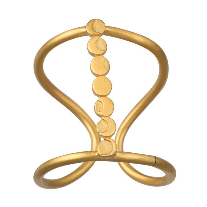 Cycles of the Goddess Adjustable Gold Ring for wholesale by Satya Jewelry