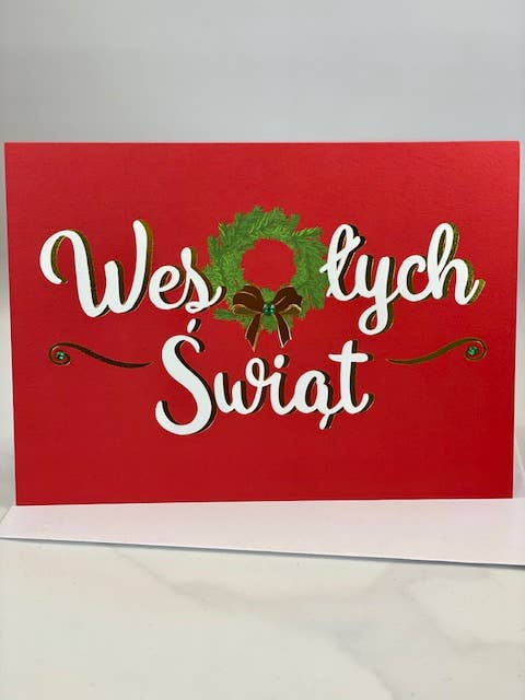 Corona de feliz Navidad (10 tarjetas) para venta al por mayor de Siemka Creations