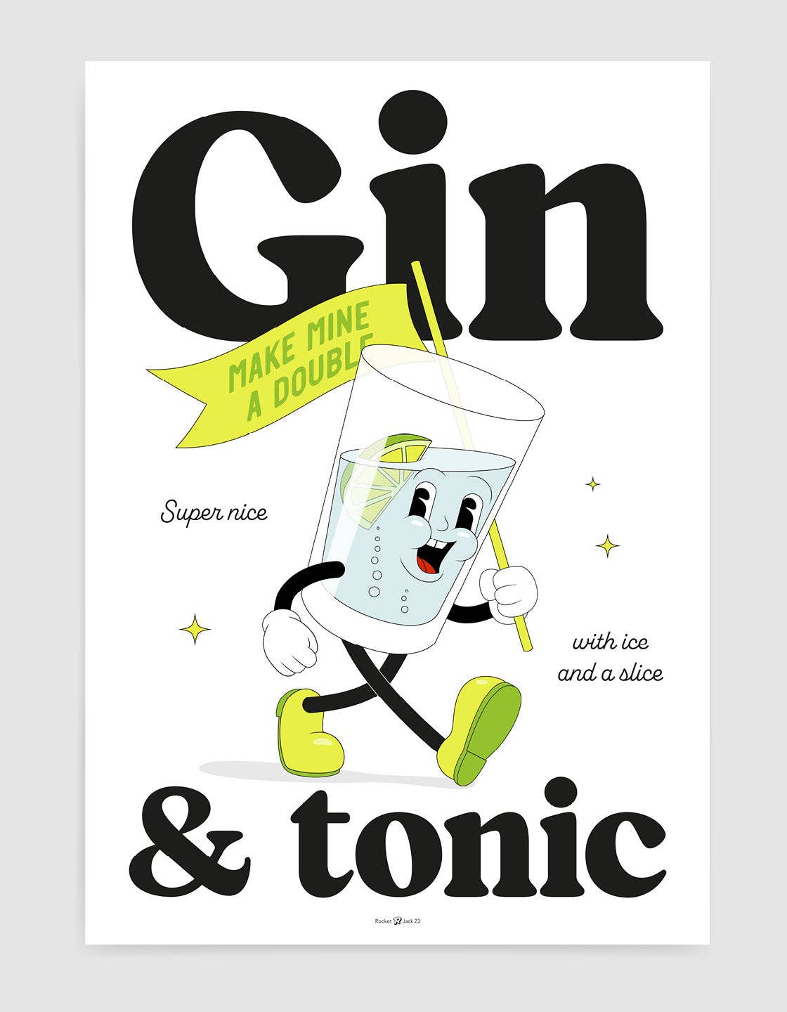 Rocket Jack – wholesale Art print – Gin and tonic3