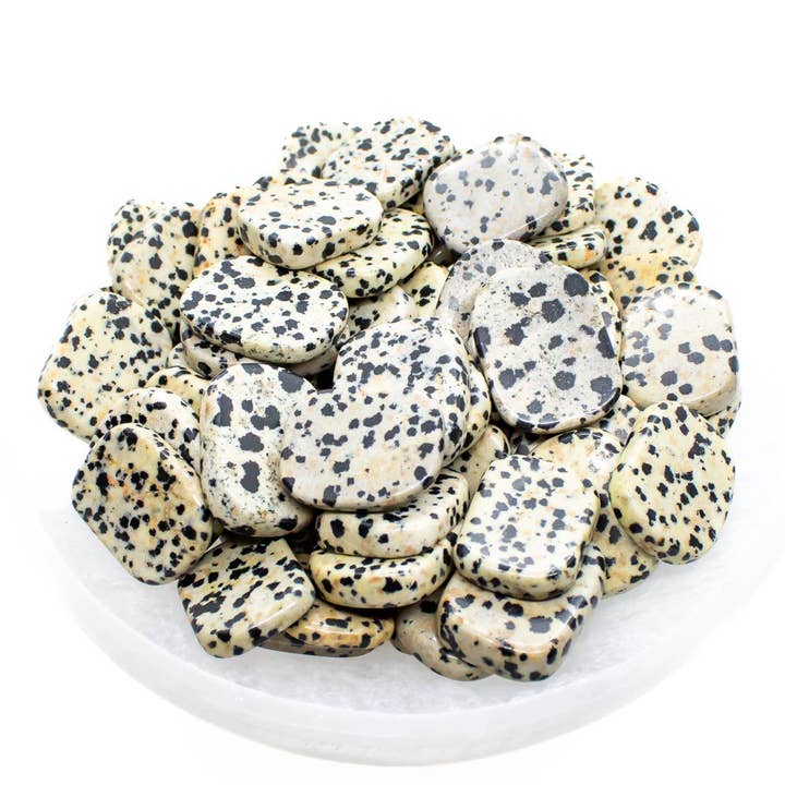 Quasar Gems USA - Wholesale Spiritual Stone/Crystal - Dalmatian Jasper Smooth Small 1/2KG 1.1lbs