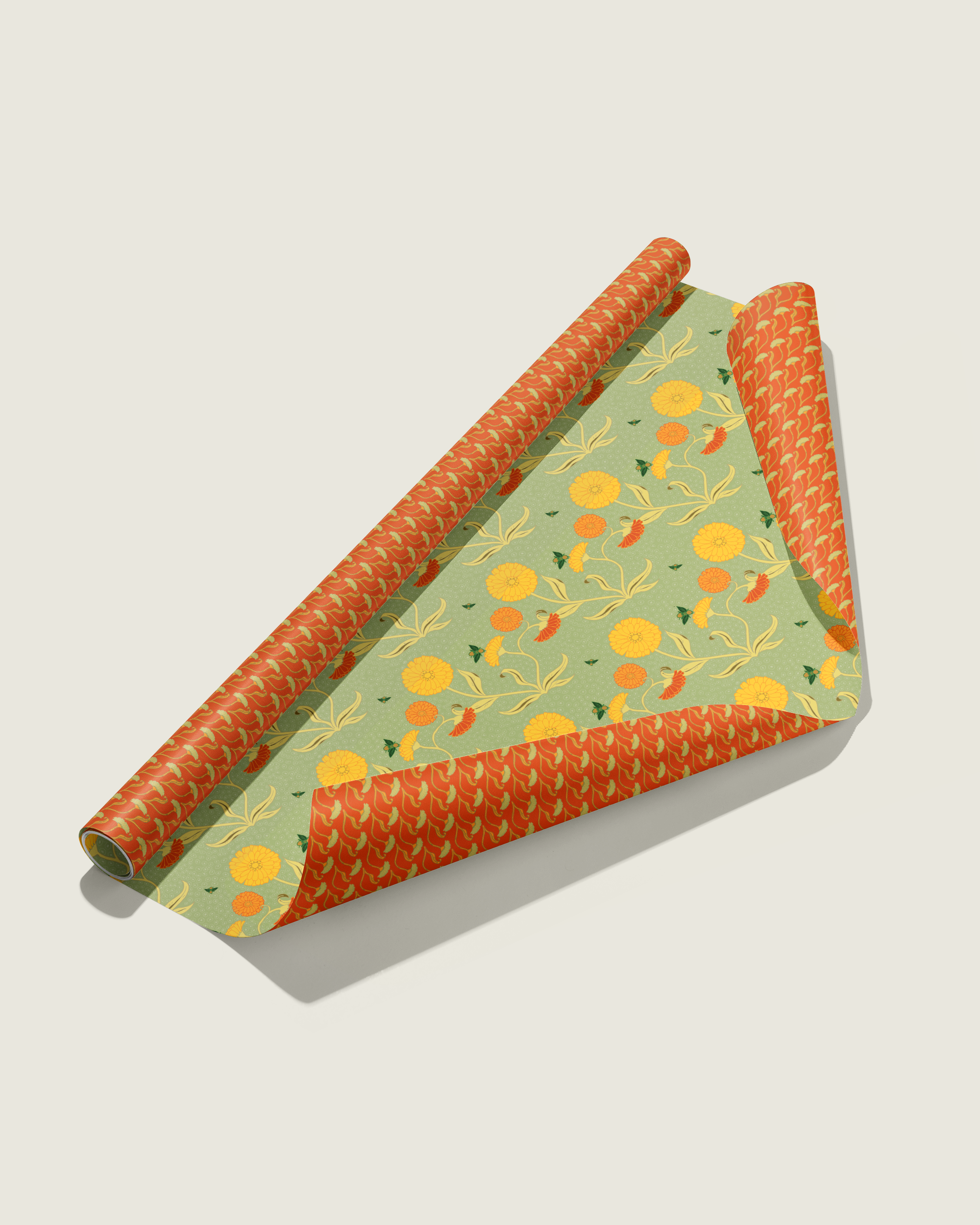 re:mused studio - Wholesale Flat Wrap - Calendula Gift Wrap Sheet-Double Sided18