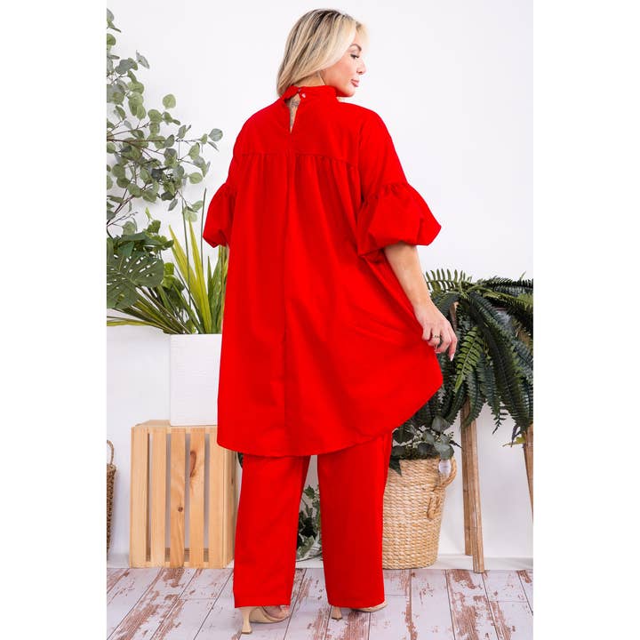 omgstyles – wholesale Top & pants set (NOT Loungewear) – Women's – Plus Size Hi Lo Two Piece Set2