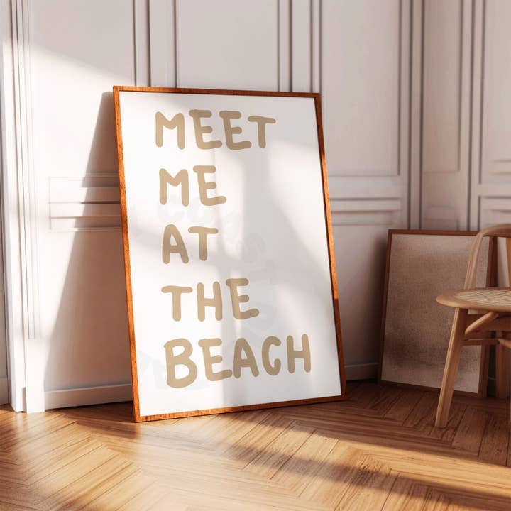Honey Coast Print Co. - Wholesale Art Print - Meet Me At The Beach Wall Art Coastal Cowgirl Prints