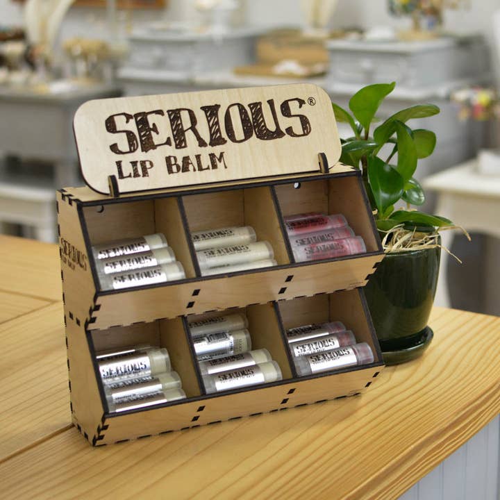 Lip Balm Bin Shelf Counter Display for wholesale by Serious Lip Balm