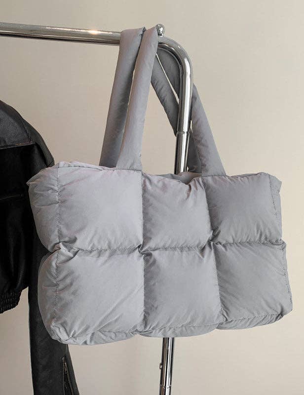 Sweetkama - Wholesale Tote Bag - Women's - Ladies Puff Solid Color Padded Cloud Tote Bag SKAB413424