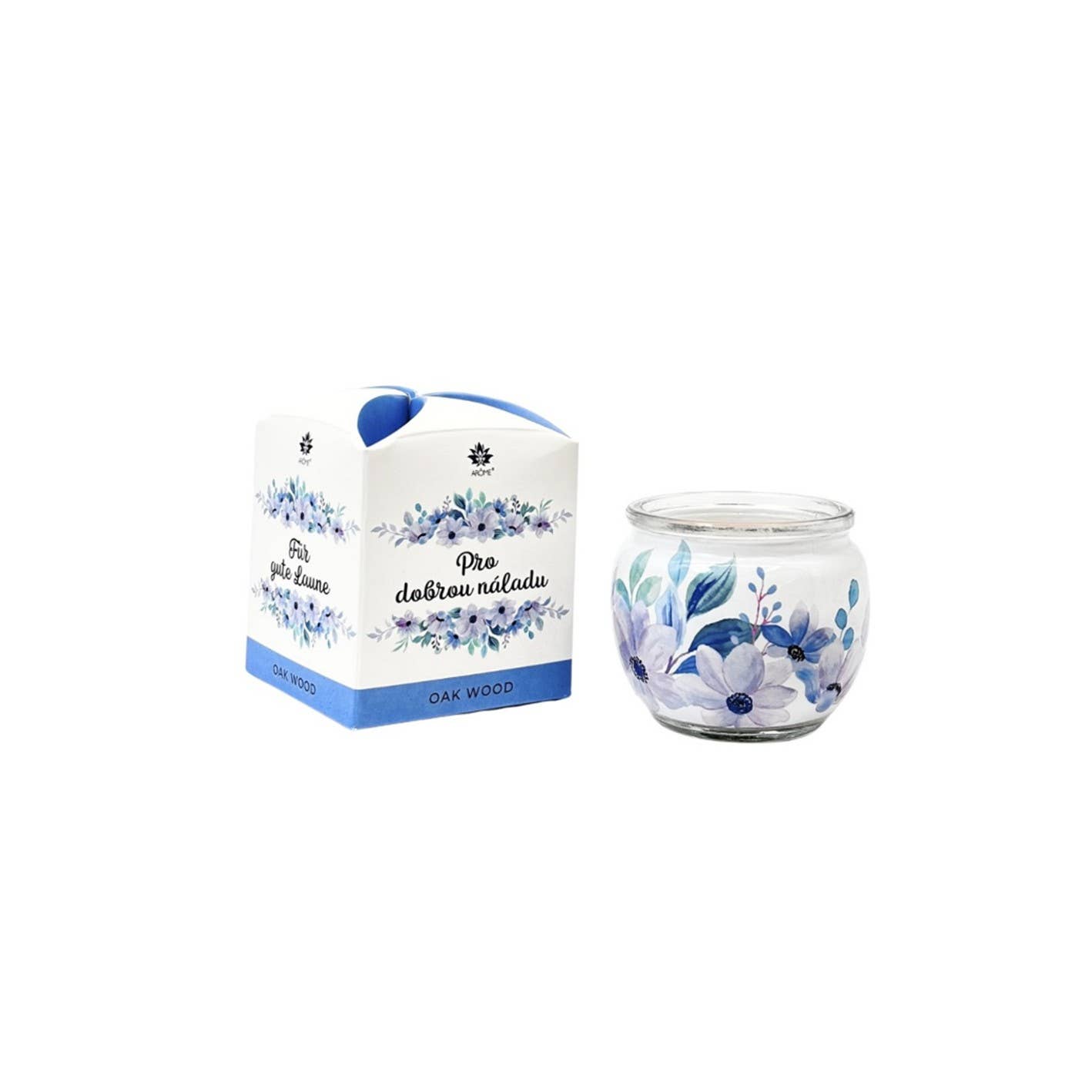 SferaNatura by INCI SRL – Engroshandel Glaslys – ARÔME Duftlys med egtræ i glas, 90 g, med æske0