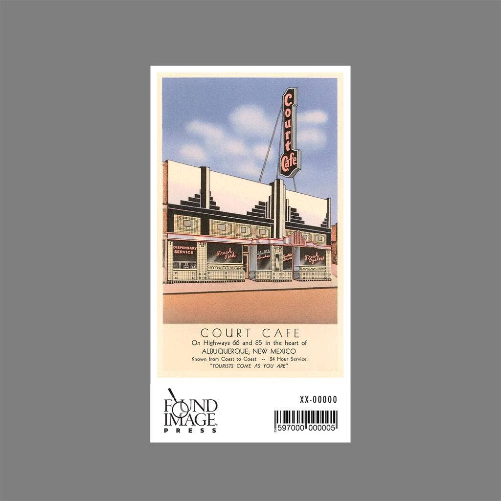 Found Image Press - Wholesale Sticker - Sticker RS-36 Court Cafe, Retro Diner1