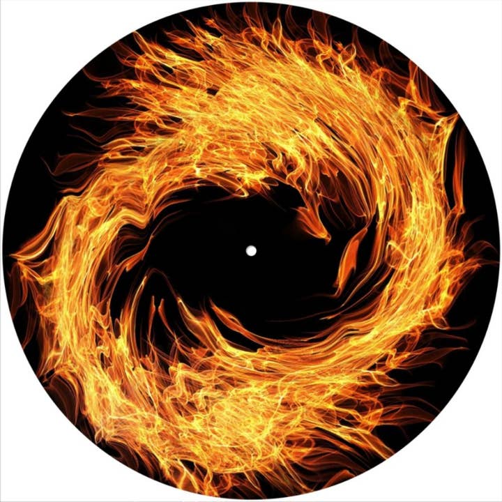 Slipmat 12"/ 7" voor platenspelers - Fire Ring voor wholesale door Phatmatz