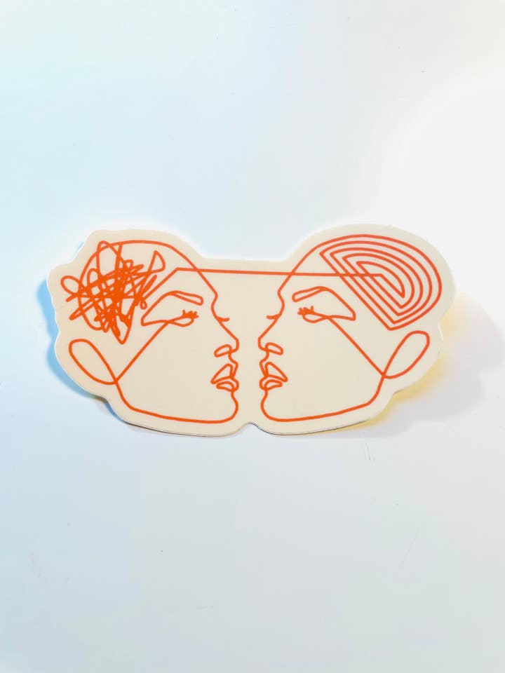 Overdenken sticker voor wholesale door Mercedes Tabish Illustration