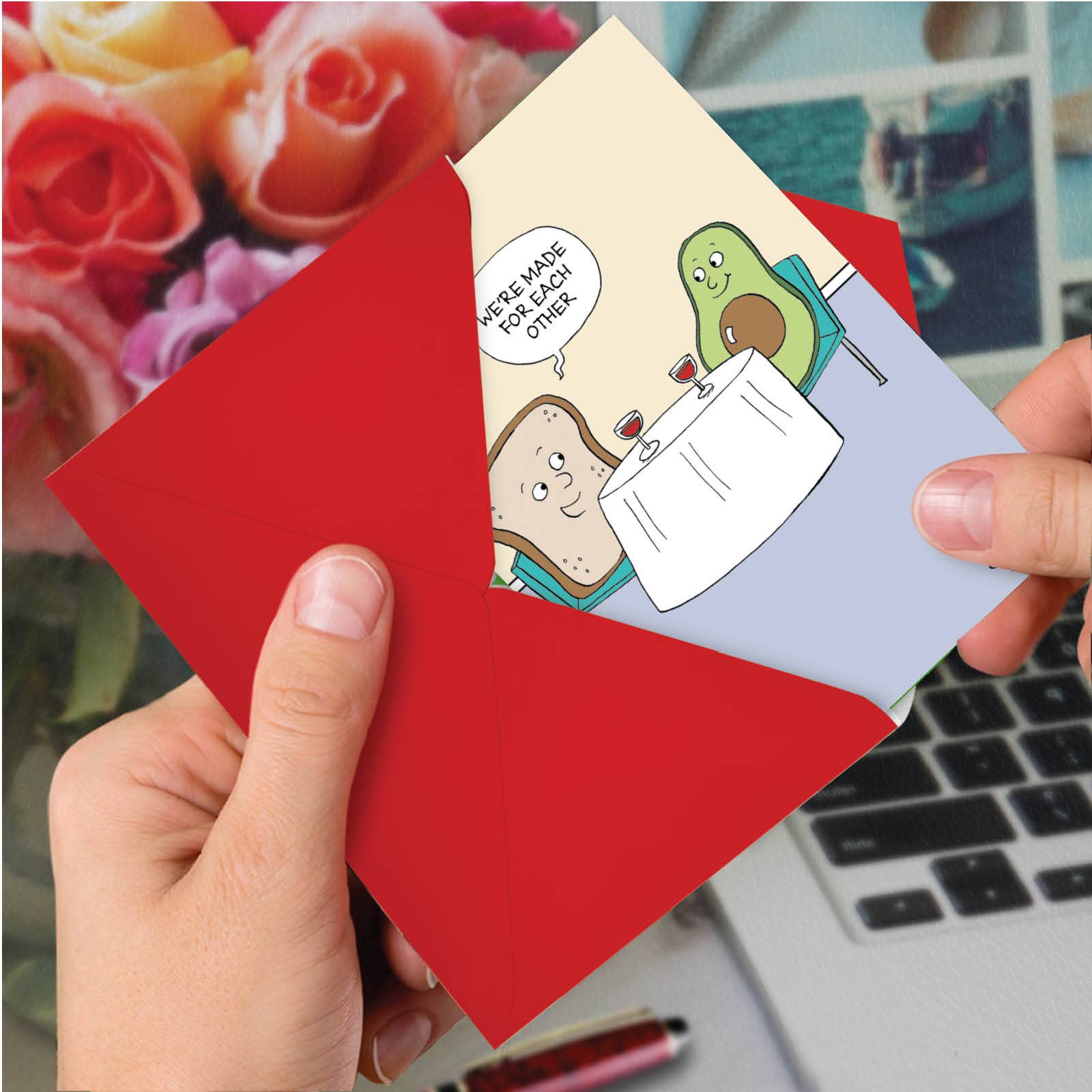 NobleWorks - Wholesale Valentine's Day Card - Valentine's Day Card - Avocado Toast3