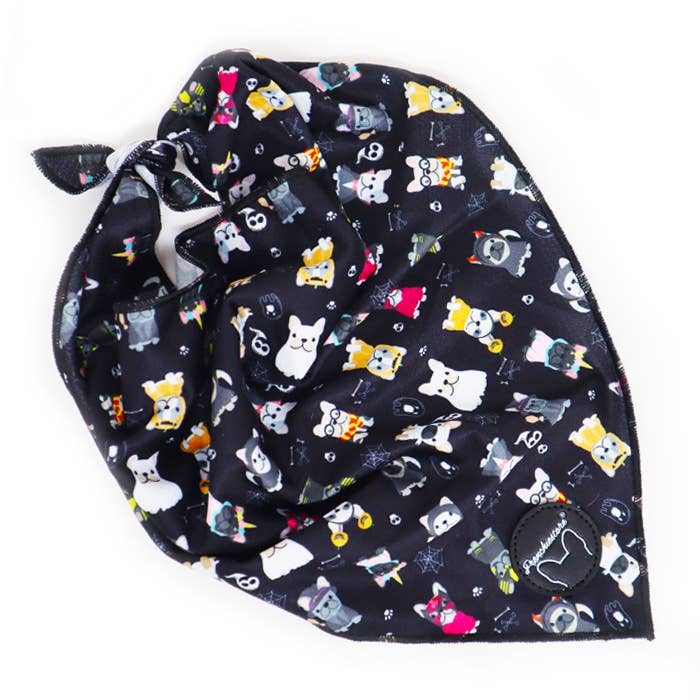 Pet Dog Cooling Bandana | Frenchie Attire in black for wholesale by Frenchiestore