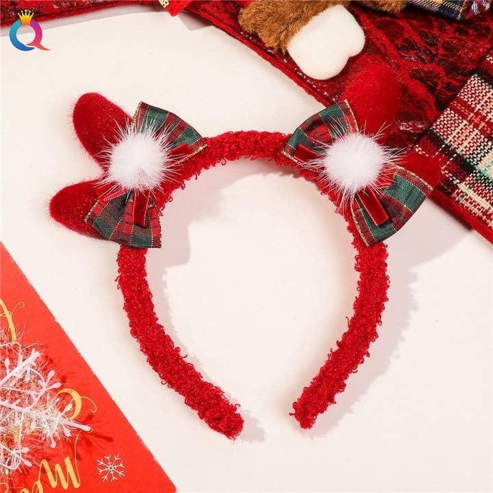 Ekartini - Wholesale Fashion headband – women's - Christmas Reindeer Antler Headband Plush