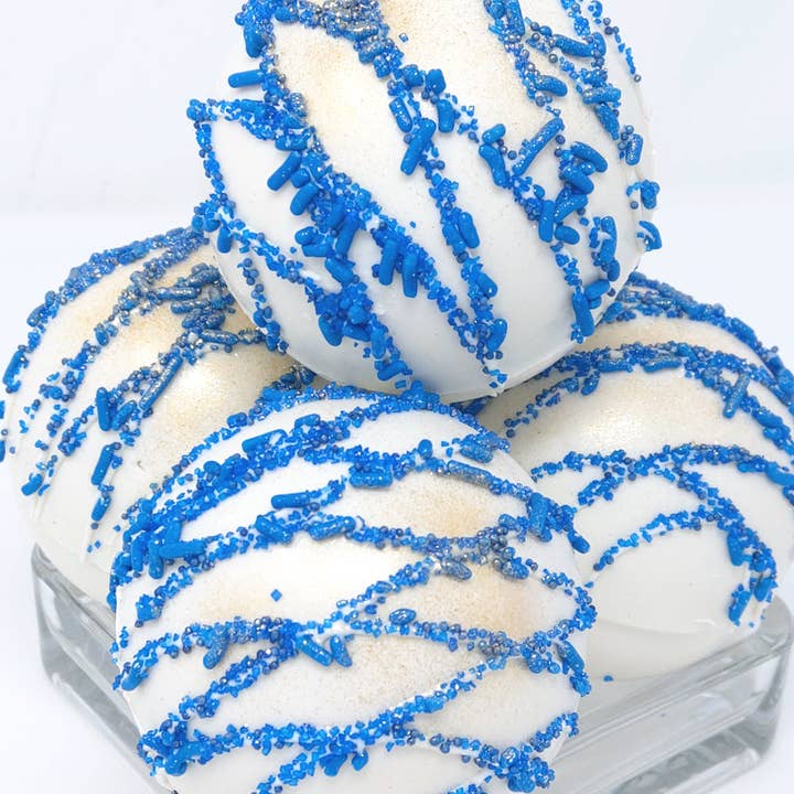 Wild Angel Treats, LLC – wholesale Hot cocoa mix/kit – Hanukkah Large Artisanal Hot Cocoa Bombs6