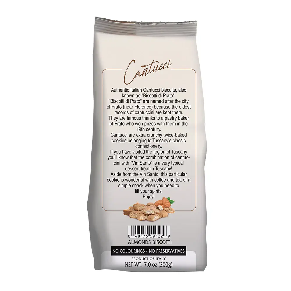 Fine Italian Food - Wholesale Cookie - Mantova Cantucci with Almonds, 7 oz.1